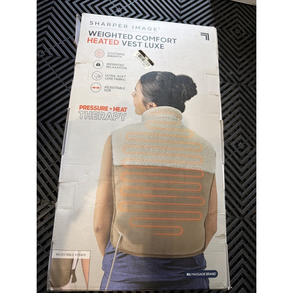 Sharper Image Heated Neck and Shoulder Massager Wrap